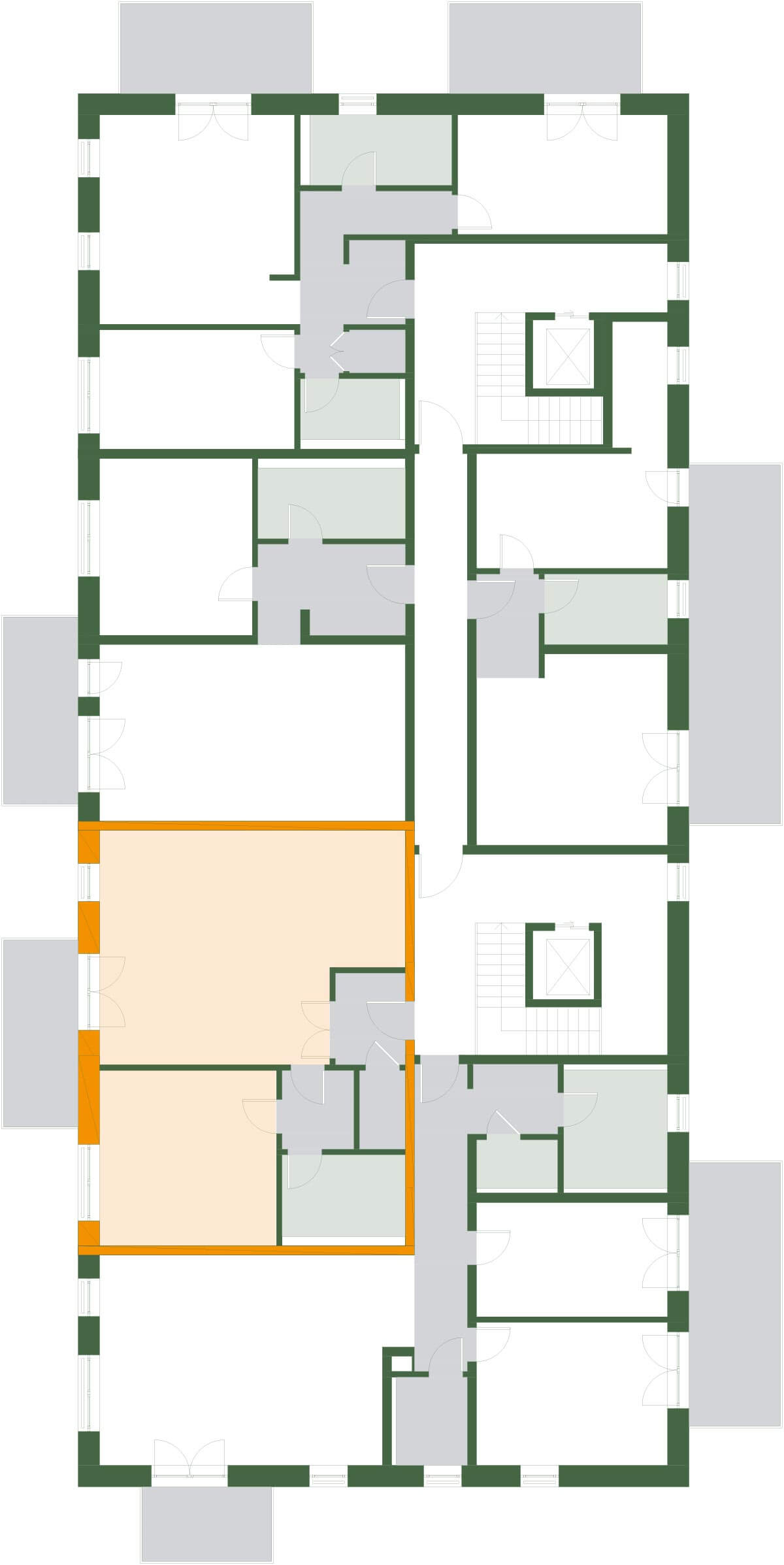 Haus D Geschossplan 3OG D-W30